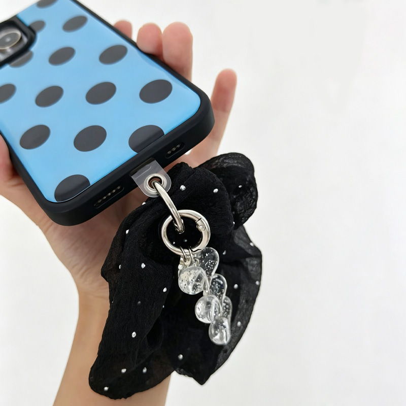 Blue Black Polka Dot Phone Cas - Clear Shockproof Bumper Case review and price