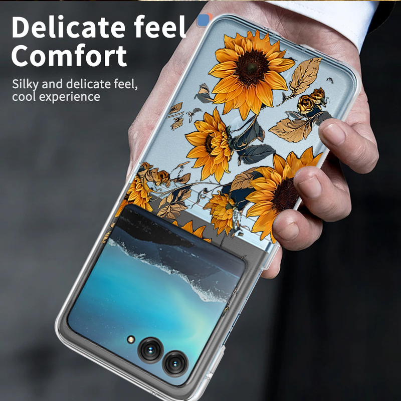 Sunflowers Pattern Clear Phone - Clear Shockproof Bumper Case review and price