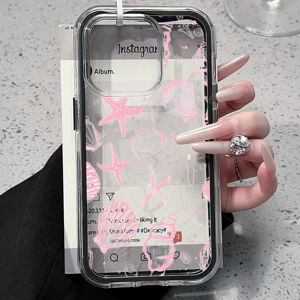Summer Pink Seashell Clear Pho - Clear Shockproof Bumper Case review and price