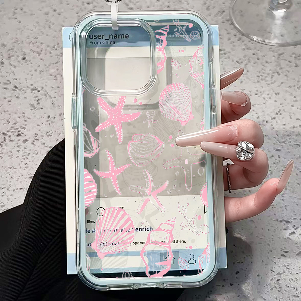 Summer Pink Seashell Clear Pho - Clear Shockproof Bumper Case review and price