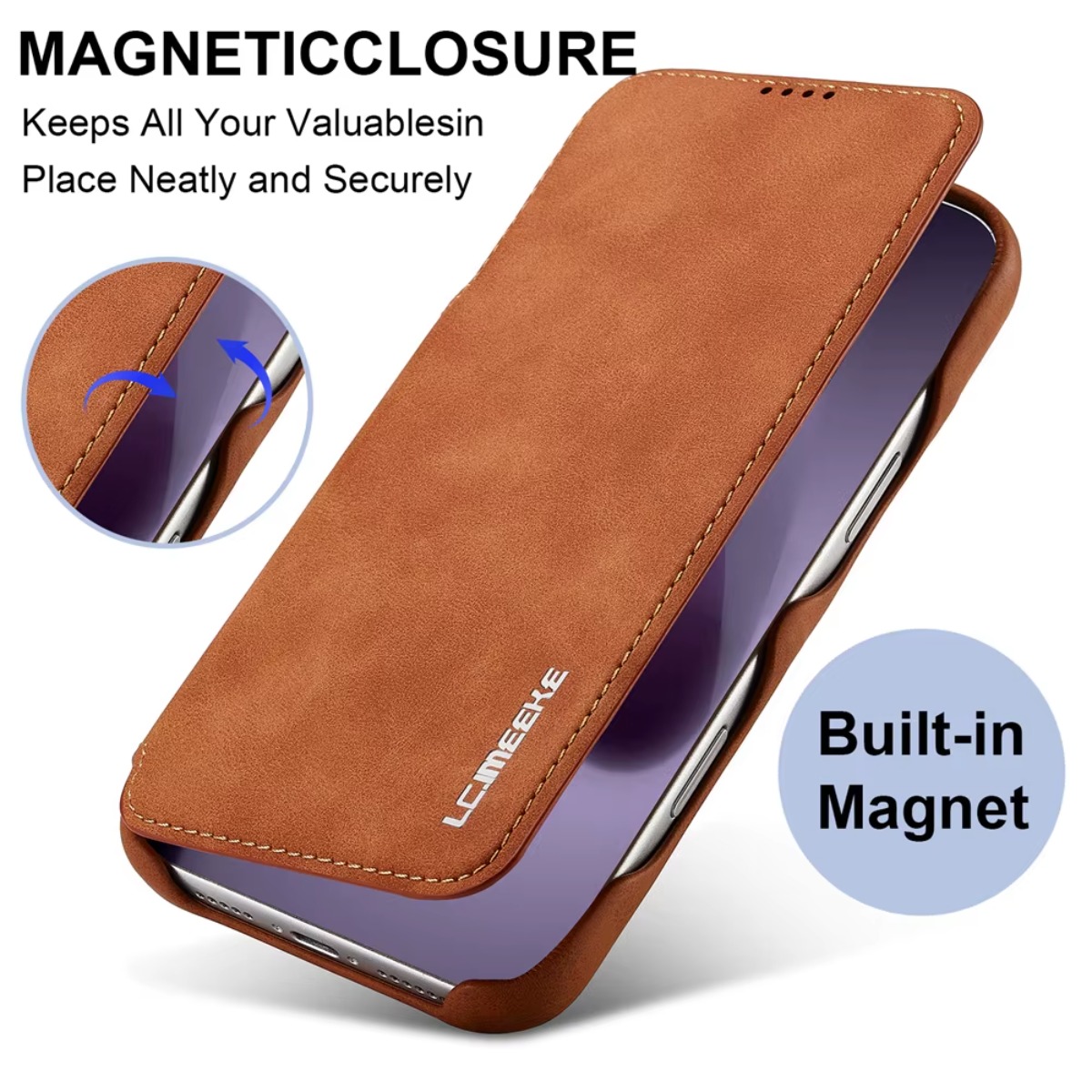 Leather Wallet Magnetic Flip C - Leather Wallet Card Holder Phone Cover review and price