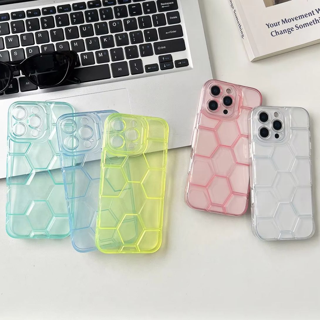 Honeycomb Geometric Football P - Clear Shockproof Bumper Case review and price
